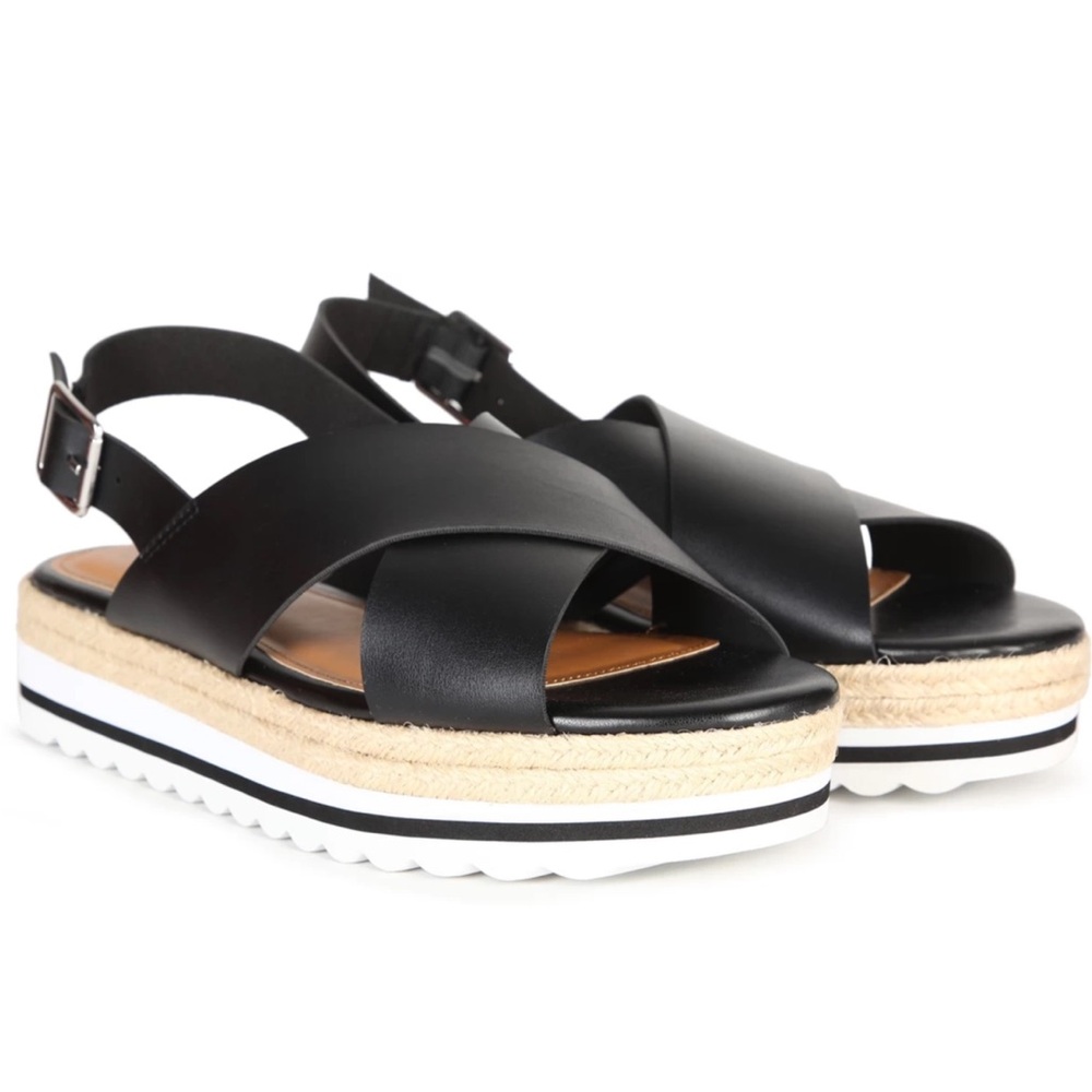 NEW Strappy Espadrilles Platform Sandals Size 10